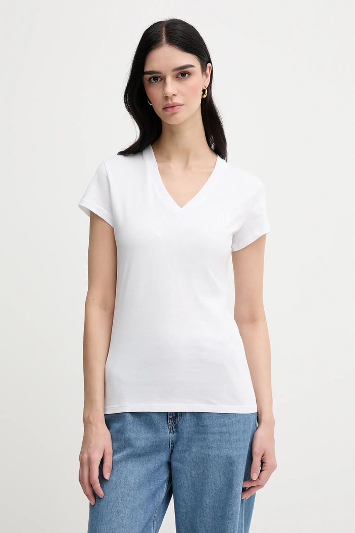 Pamučna majica Armani Exchange Planet friendly bijela XW000553.AF12064