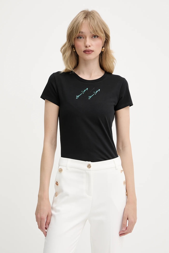 Majica kratkih rukava Armani Exchange Planet friendly crna XW000599.AF10355