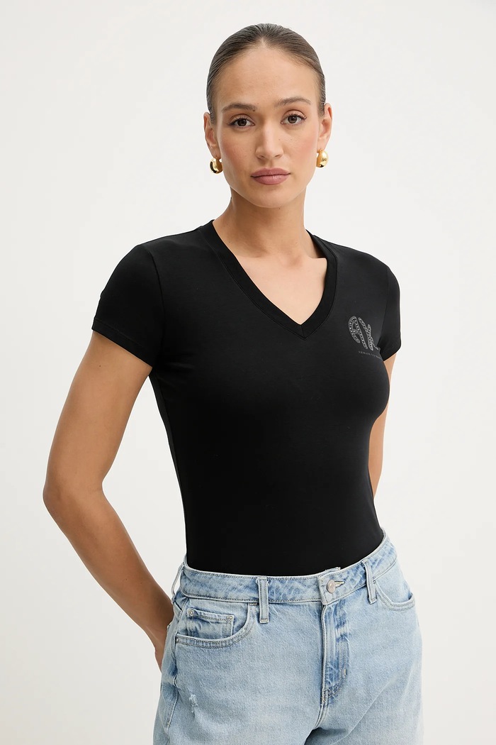 Majica kratkih rukava Armani Exchange Planet friendly crna XW000606.AF10355