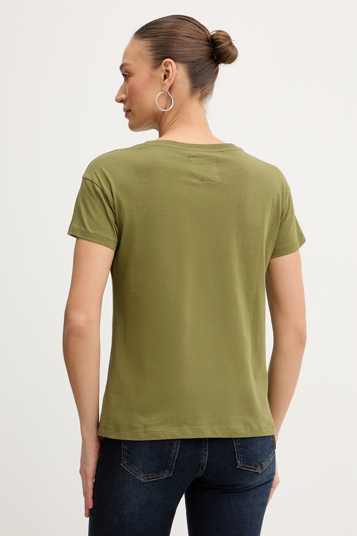 Oblečenie Bavlnené tričko Armani Exchange XW000830.AF10356 zelená