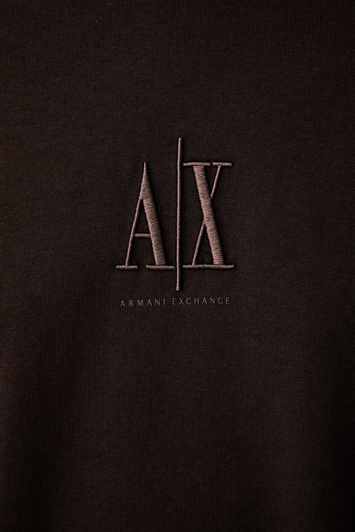 Armani Exchange T-shirt damski bawełniany XW001182.AF15085 brązowy