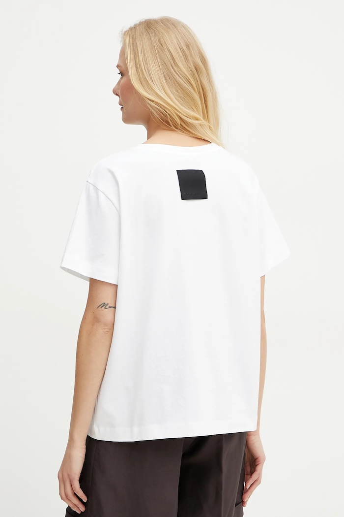 Odzież Liviana Conti t-shirt bawełniany L5SW76 biały