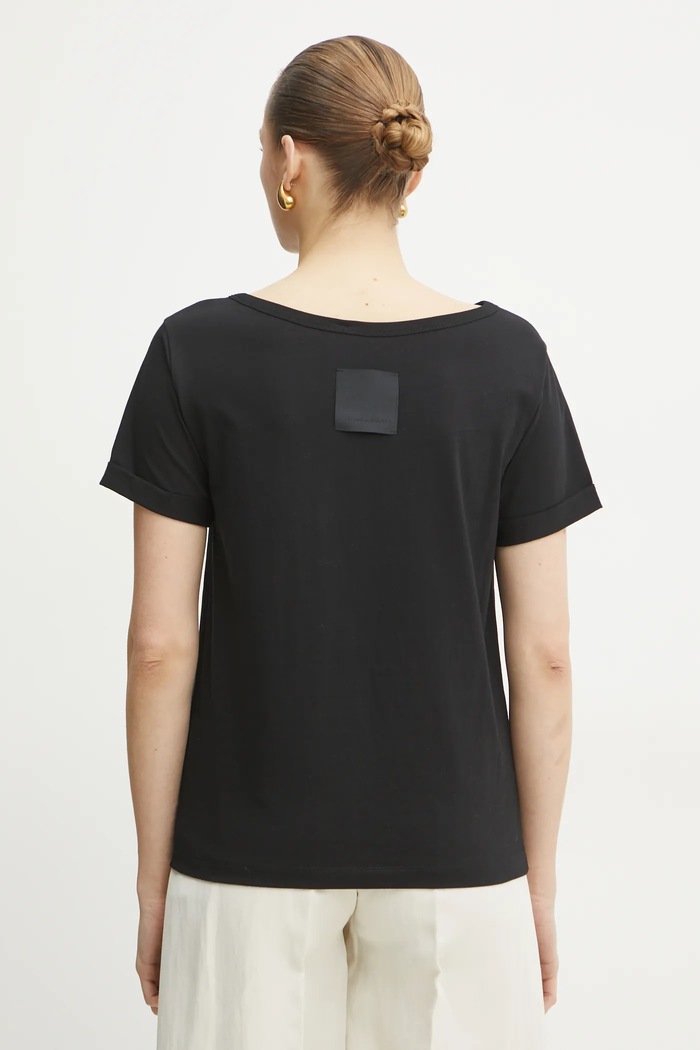 Odzież Liviana Conti t-shirt bawełniany F5SW69 czarny
