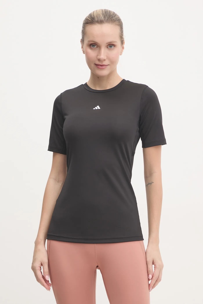 Тениска за трениране adidas Performance Techfit вталена черен IK7920