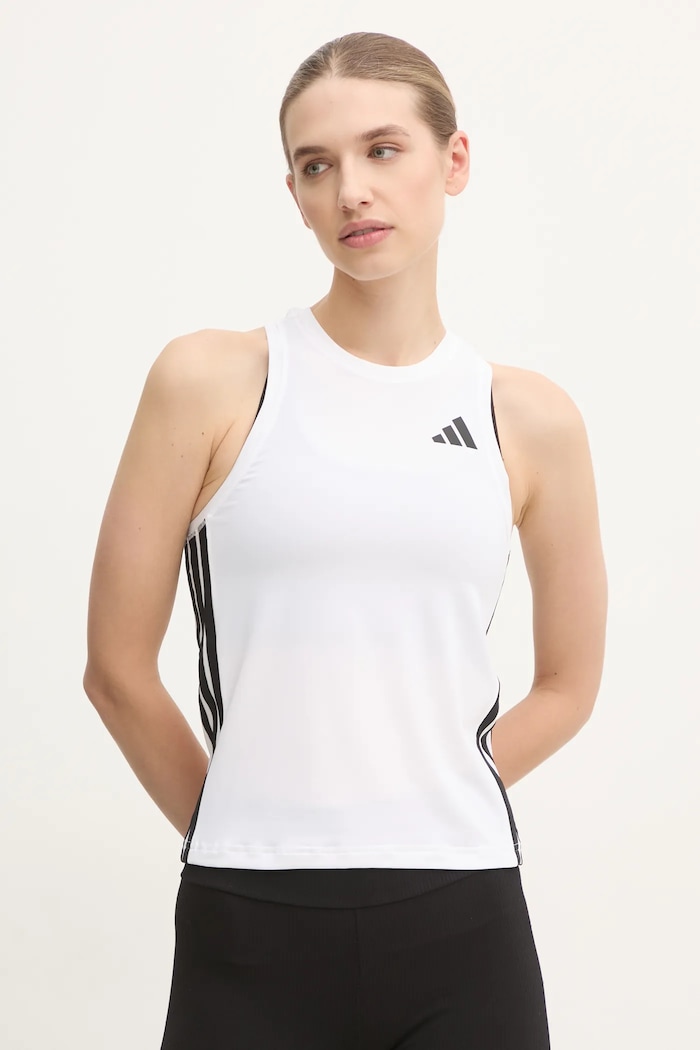 Top za vadbo adidas Performance Train Essentials Z elastanom bela JE8694
