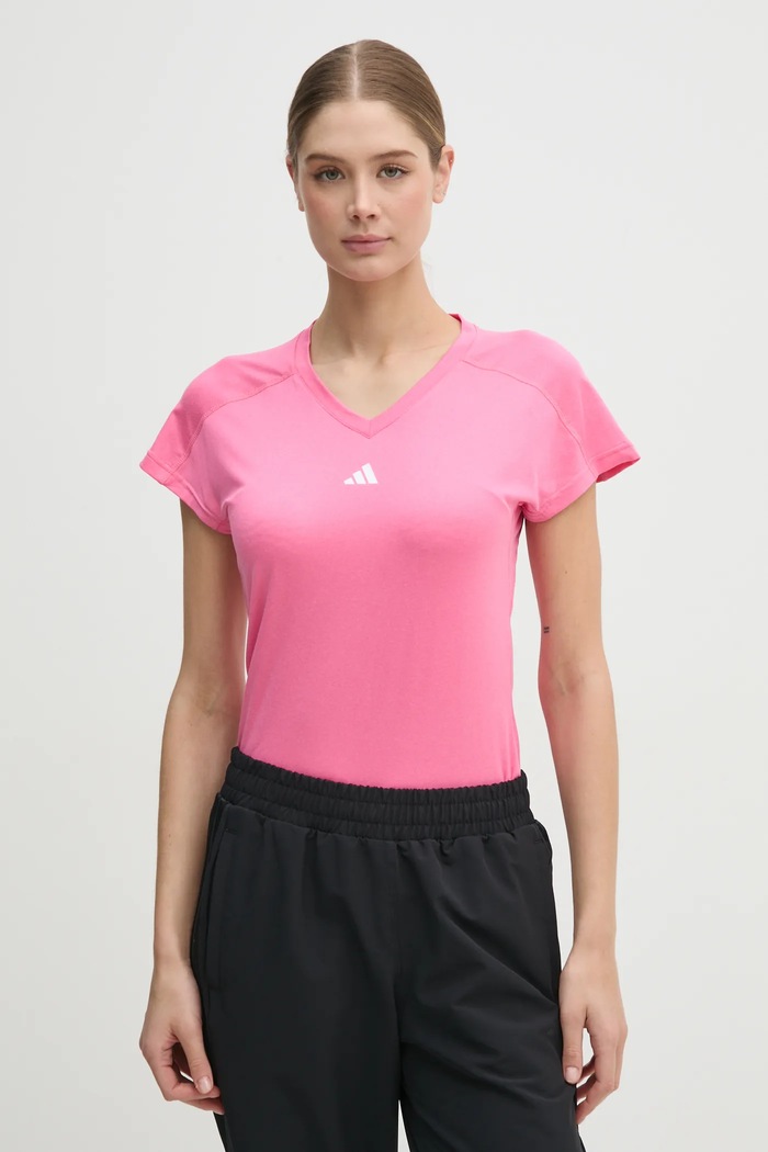 adidas Performance t-shirt treningowy z elastanem różowy JN4661
