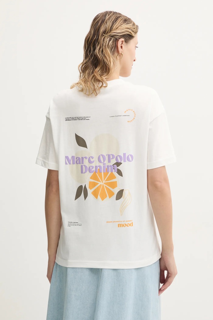 Tričko Marc O'Polo kulatý bílá 5000006693