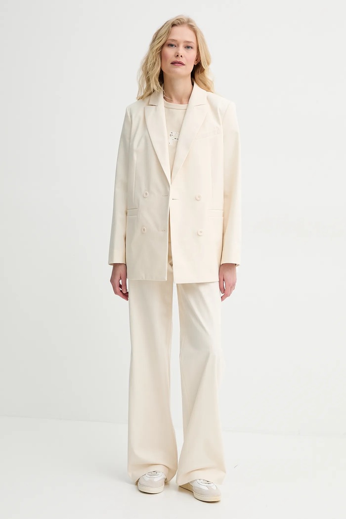 A.P.C. t-shirt bawełniany annie - GOTS COHBQ.F26495 beżowy SS25