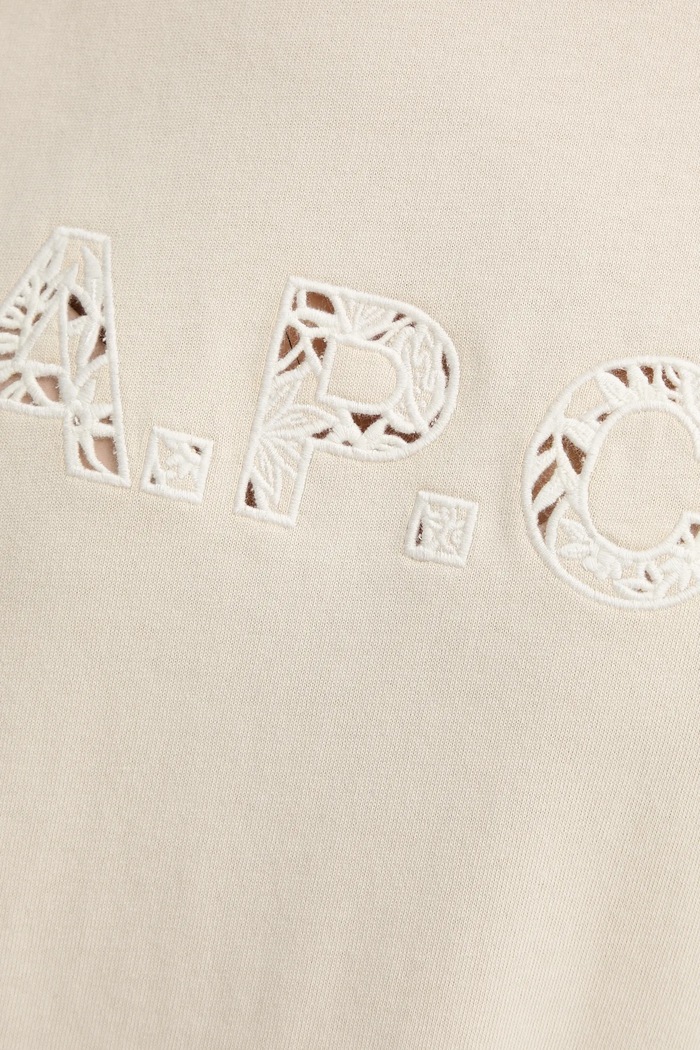 A.P.C. t-shirt bawełniany annie - GOTS COHBQ.F26495 beżowy