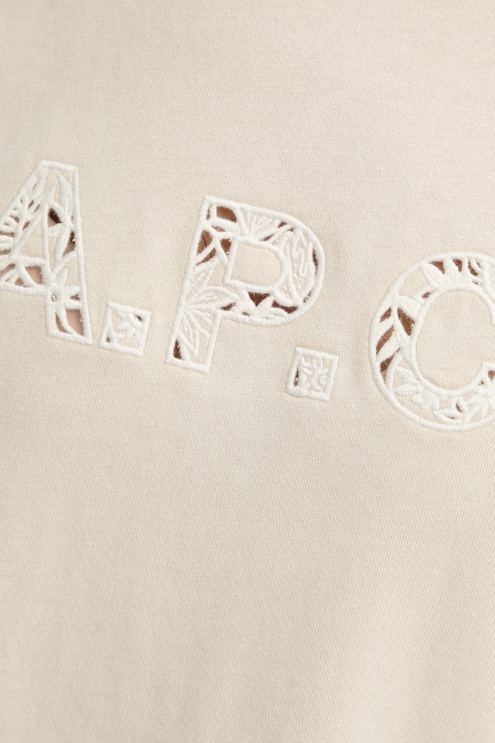 A.P.C. t-shirt bawełniany annie - GOTS COHBQ.F26495 beżowy