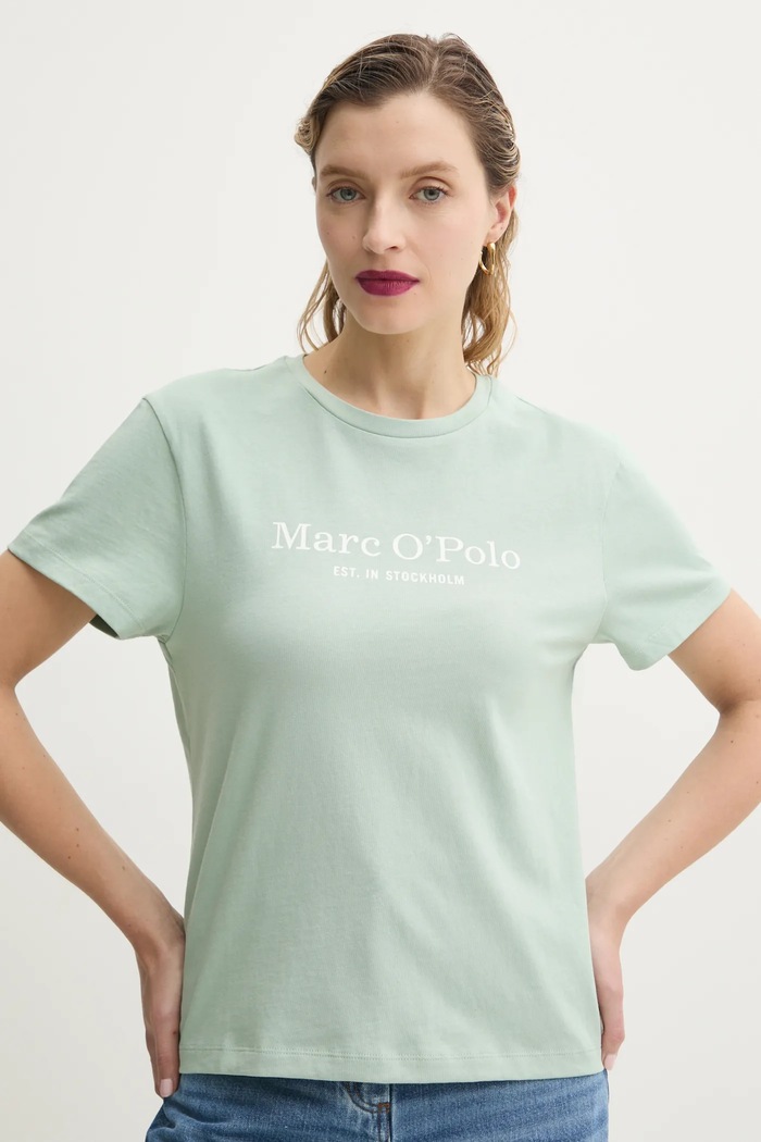 Marc O'Polo pamut póló zöld 502229351055