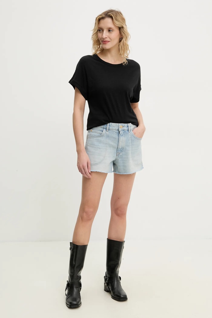 Marc O'Polo tricou 503212151387 negru SS25
