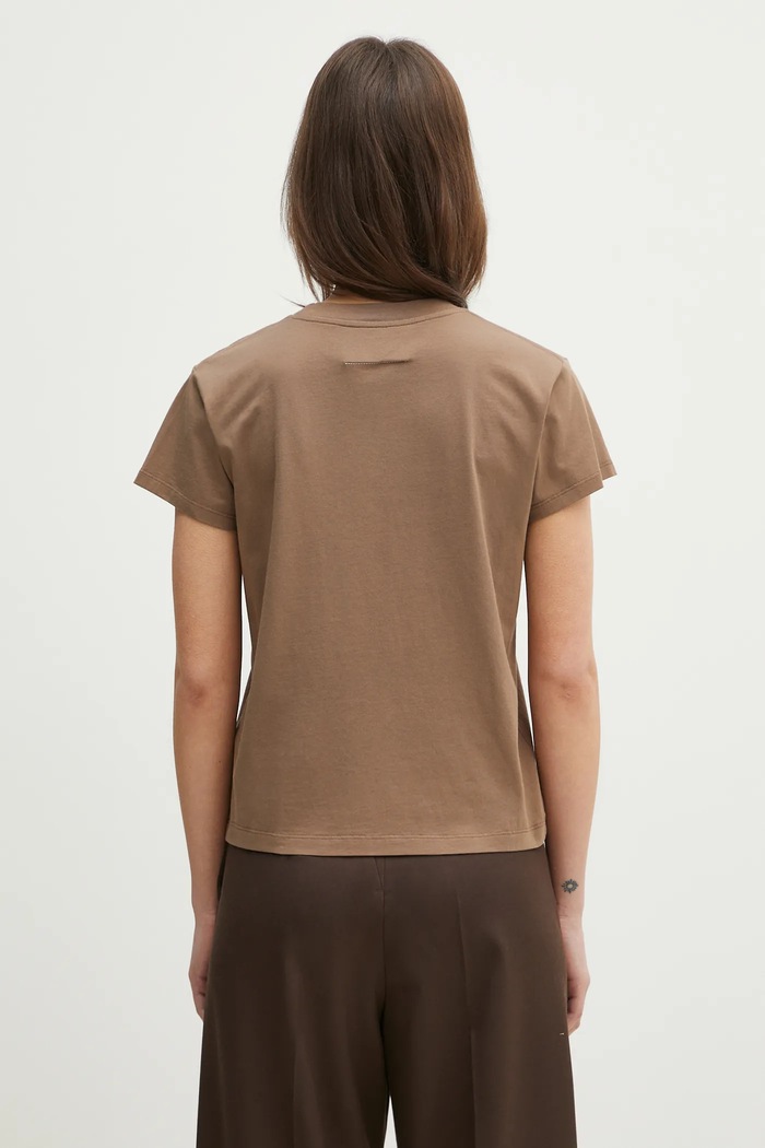 Clothing MM6 Maison Margiela cotton t-shirt S52GC0326 brown