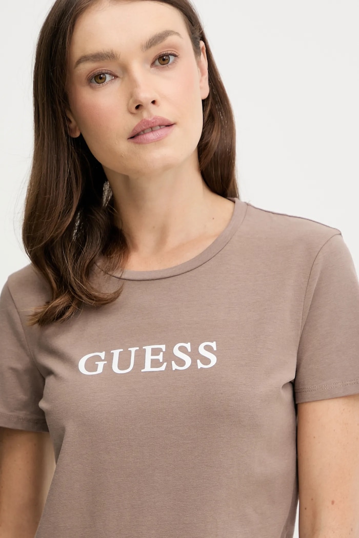 Oblečenie Tričko Guess NEW CARRIE O5RI01.KBBU1 hnedá