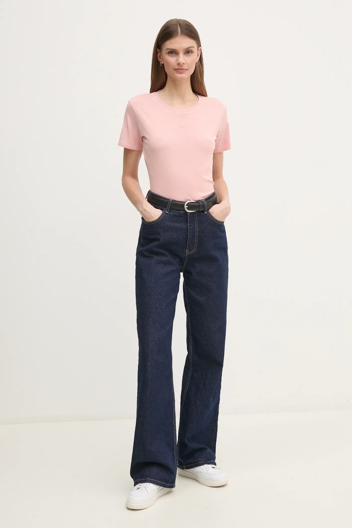 Pepe Jeans tricou din bumbac LOLLY PL505985 roz SS25