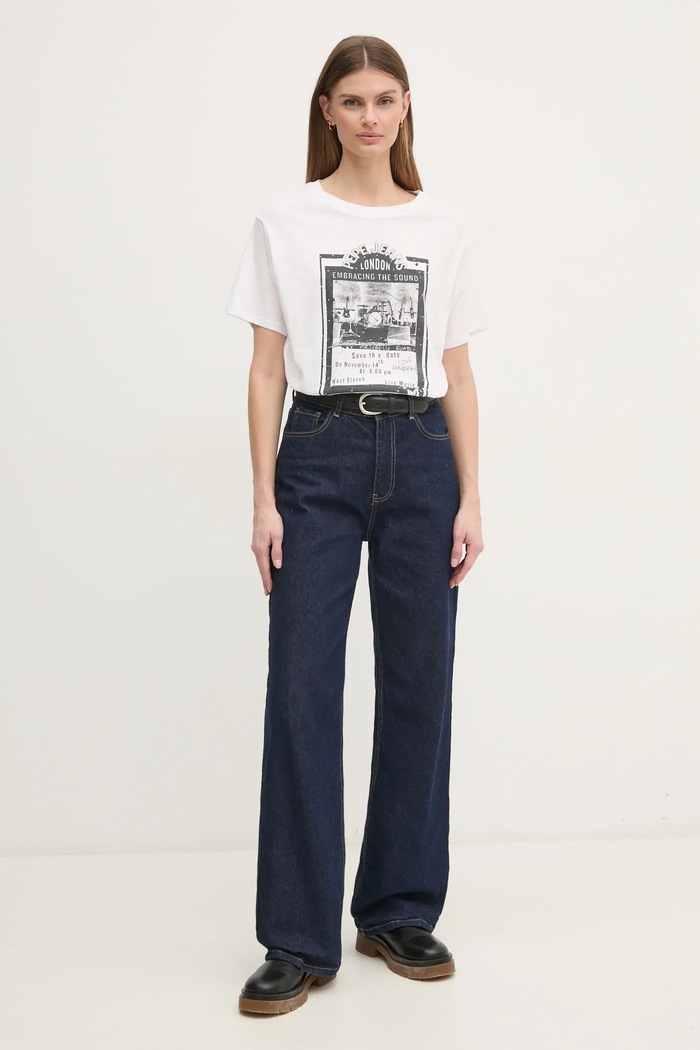 Pamučna majica Pepe Jeans LELE pamuk bijela PL505992