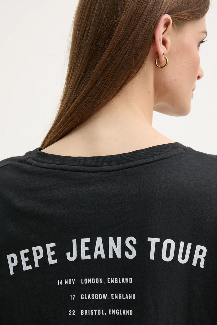 Pamučna majica Pepe Jeans LELE PL505992 crna