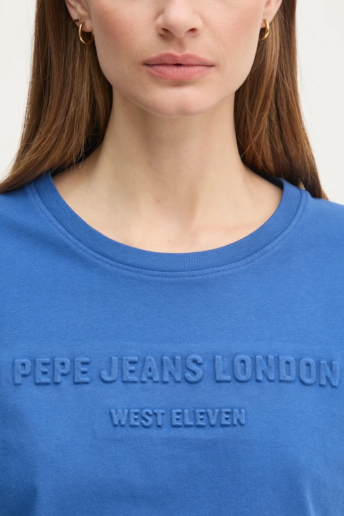 Pepe Jeans tricou din bumbac LORETTA PL505994 albastru