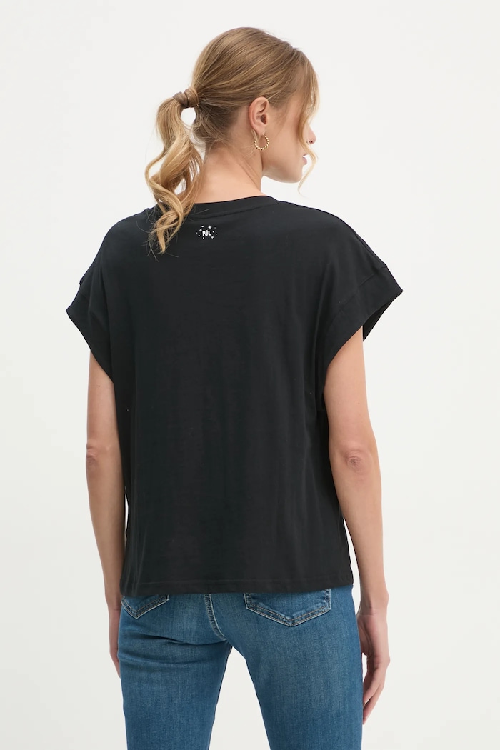 Îmbrăcăminte Pepe Jeans tricou din bumbac LIRA PL505996 negru