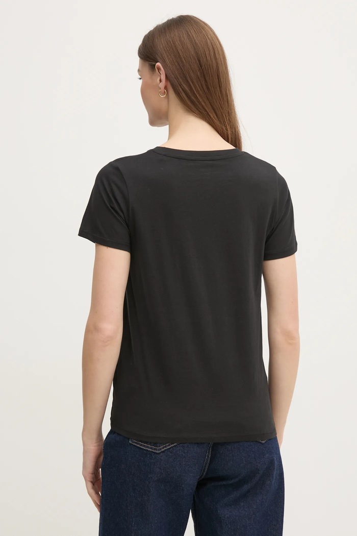 Oblečenie Bavlnené tričko Pepe Jeans LETICIA PL505997 čierna