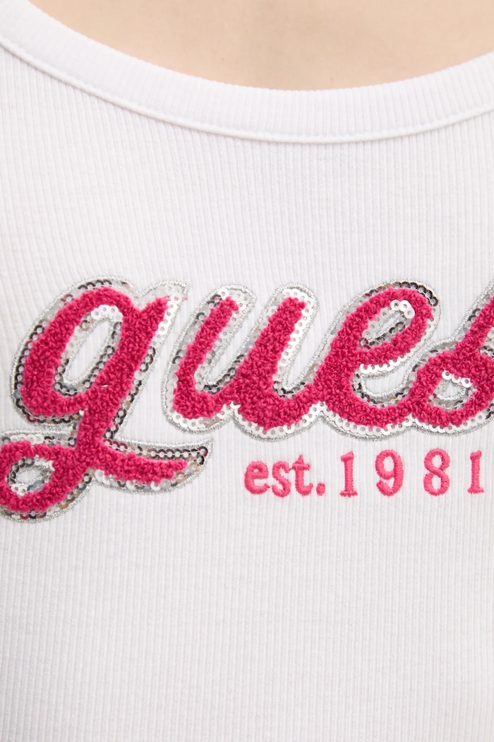 Guess top CHENILLE fehér W5RP03.KA0H1