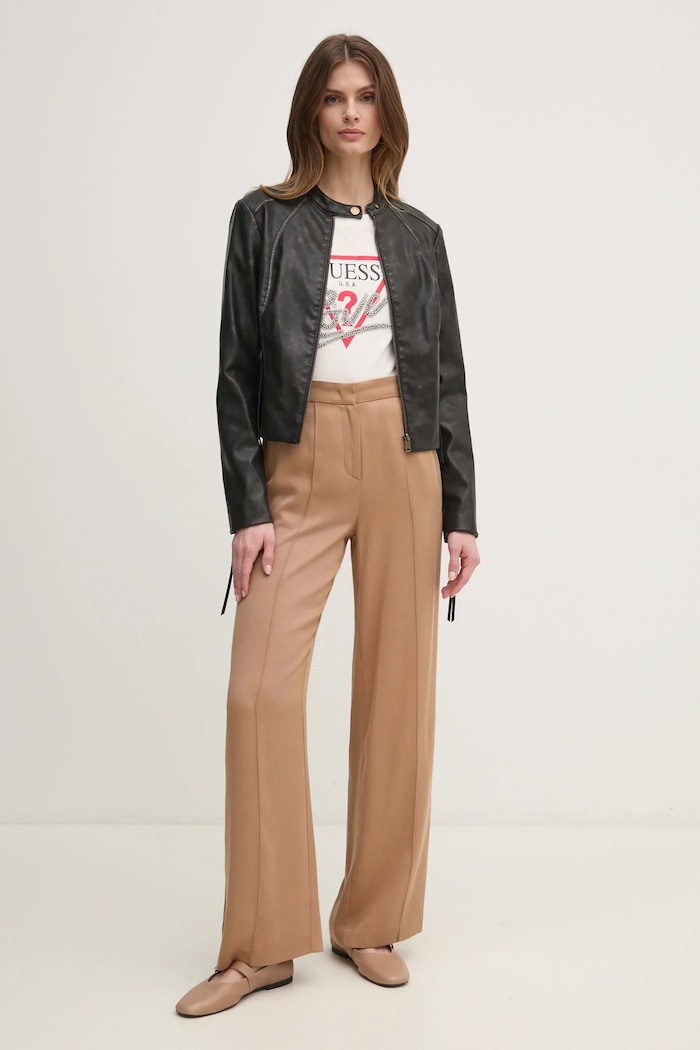 Guess t-shirt bawełniany W5RI10.I3Z14 beżowy SS25