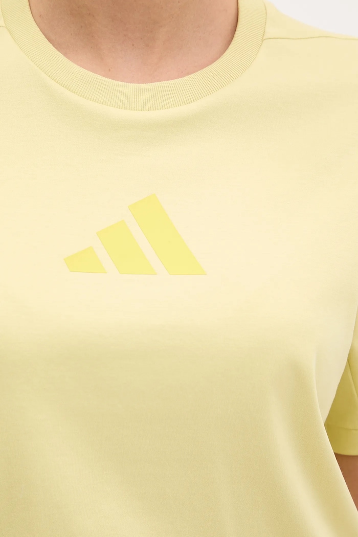Bavlněné tričko adidas Z.N.E. JC5400 žlutá