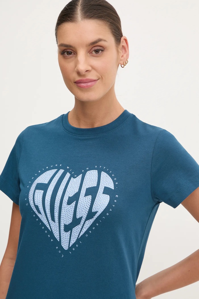 Μπλουζάκι Guess JULIA Guess V5RI08.J1314 μπλε