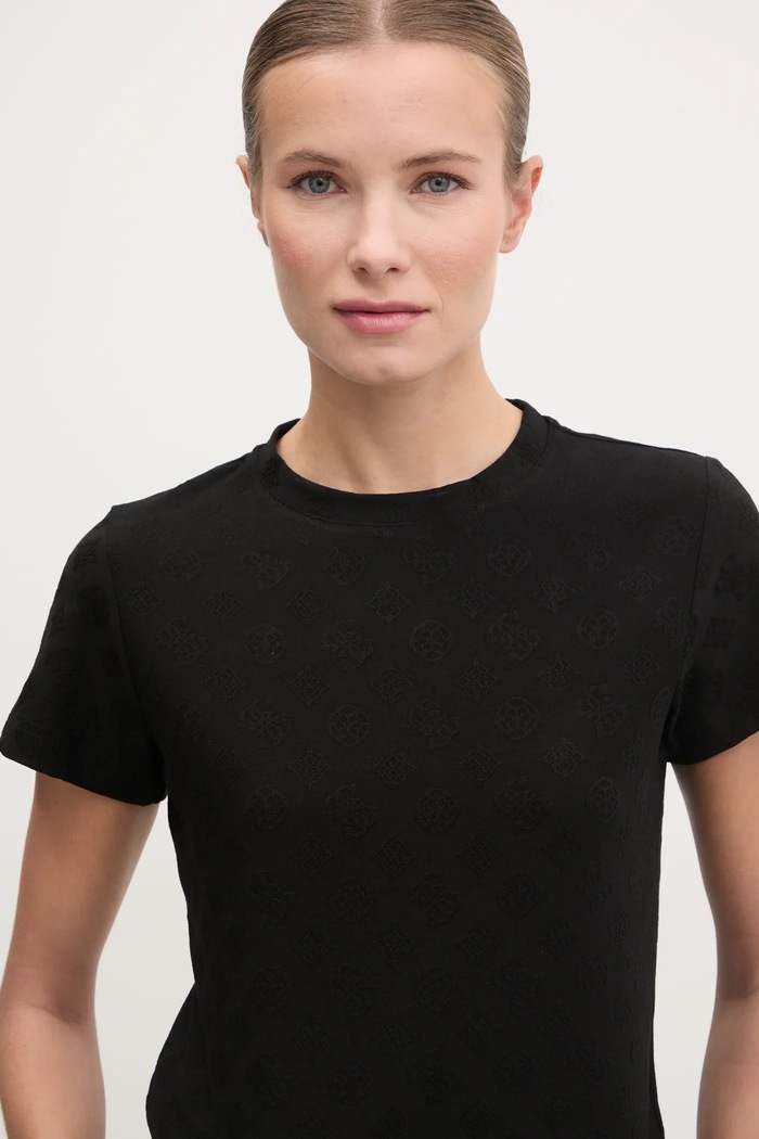 Guess tricou MONICA negru V5RI02.KCLG2