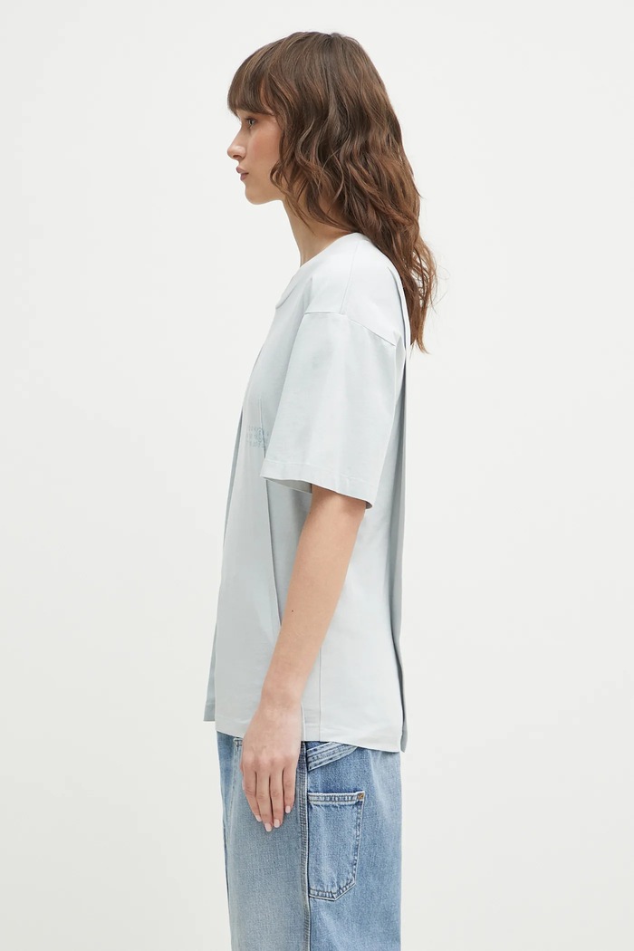 Βαμβακερό μπλουζάκι MM6 Maison Margiela S52GC0328 τιρκουάζ SS25