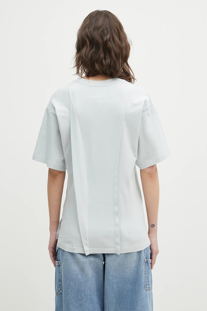 Ρούχα Βαμβακερό μπλουζάκι MM6 Maison Margiela S52GC0328 τιρκουάζ
