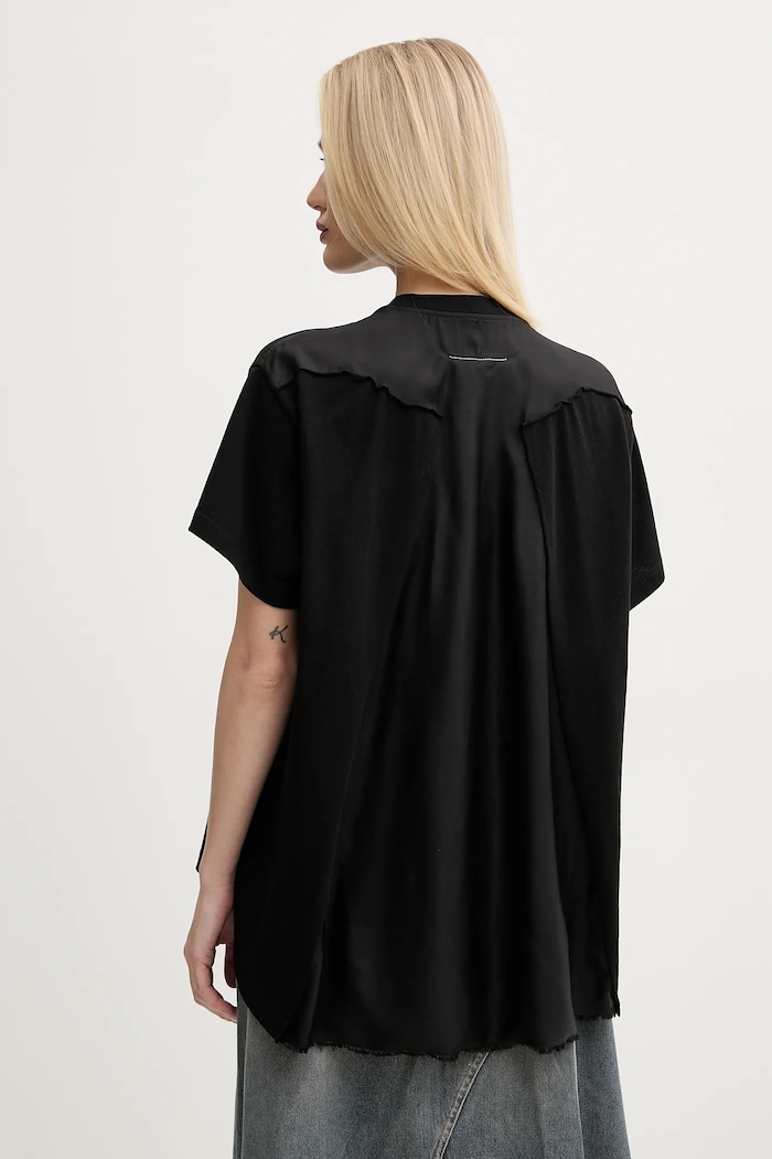 Îmbrăcăminte MM6 Maison Margiela tricou din bumbac S52GC0333 negru