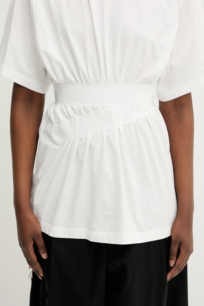 MM6 Maison Margiela tricou din bumbac alb S52GC0335
