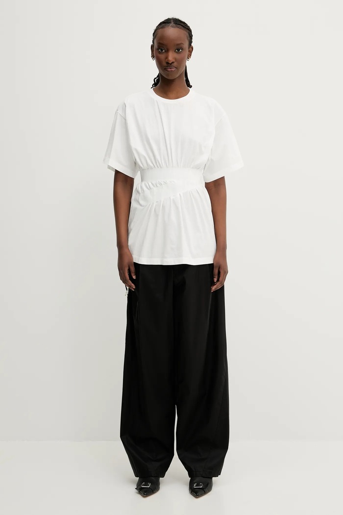 MM6 Maison Margiela tricou din bumbac S52GC0335 alb