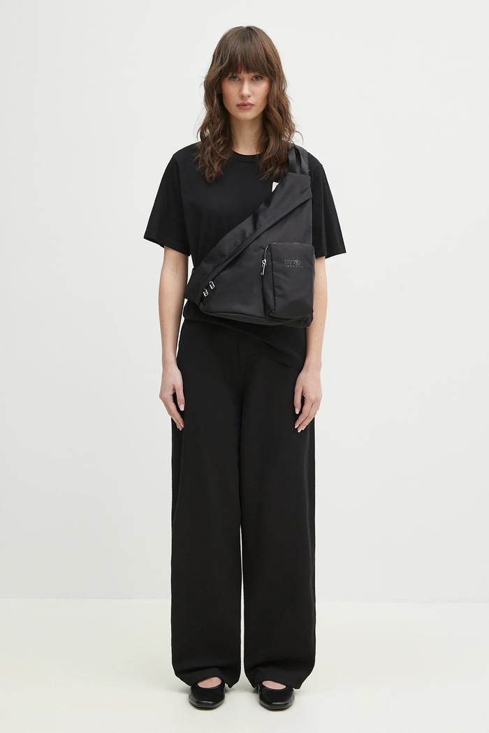 Бавовняна футболка MM6 Maison Margiela MM6 Maison Margiela чорний S52GC0336