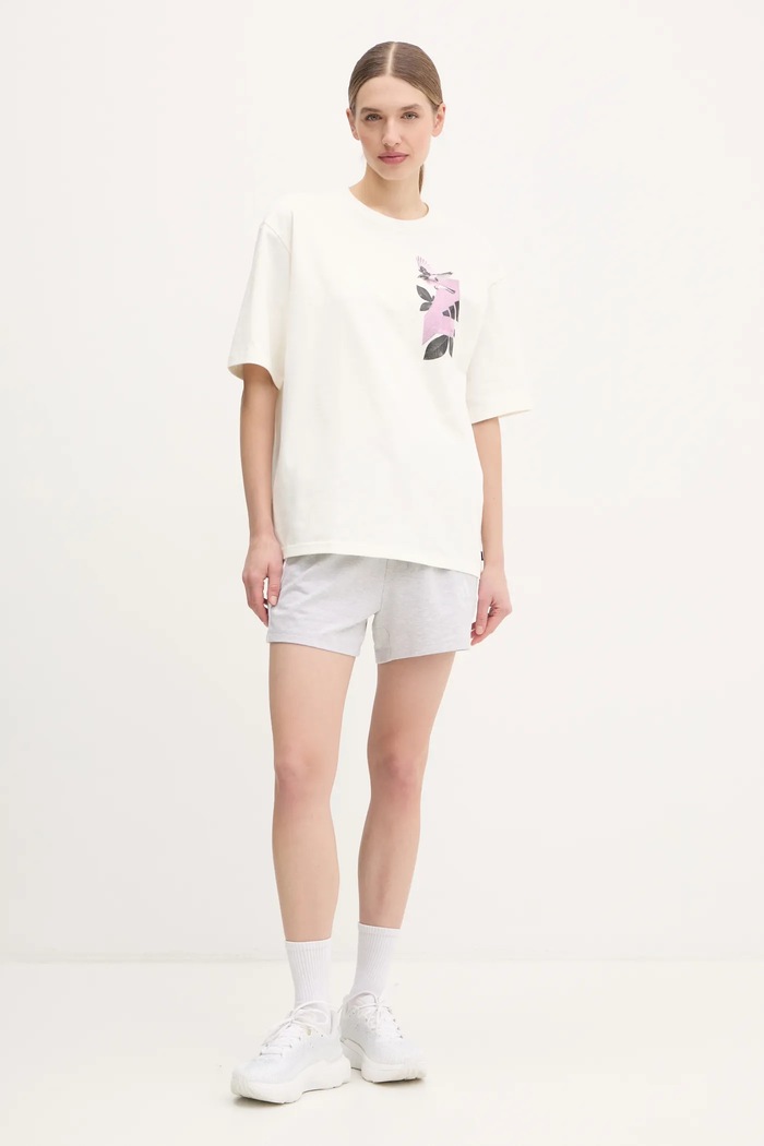 adidas t-shirt LENS PKT JN6574 beżowy SS25