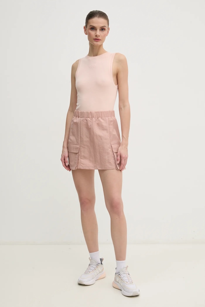 Pamučni top Guess GELSEY V5RP14.KCOI1 roza SS25
