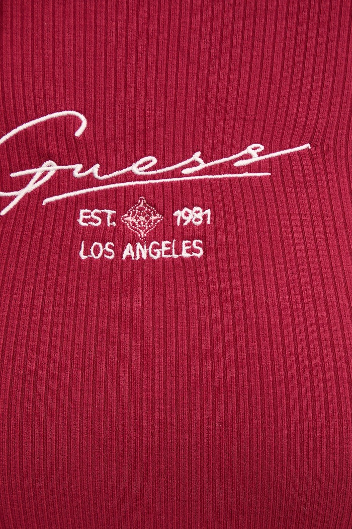 Tričko Guess SUZANNE V5RP00.KBCO2 burgundské
