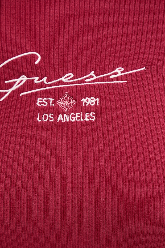 Tričko Guess SUZANNE V5RP00.KBCO2 burgundské