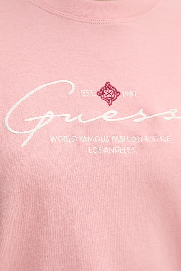 Bavlnené tričko Guess V5RI12.I3Z14 ružová
