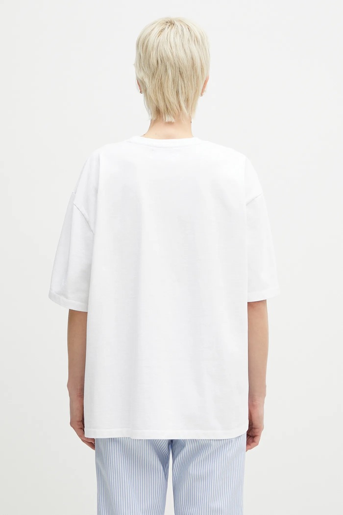 Одежда Хлопковая футболка Fiorucci Curly Lollipop Logo Boxy Fit T-Shirt U02SPTSH103CJ01WH10 белый