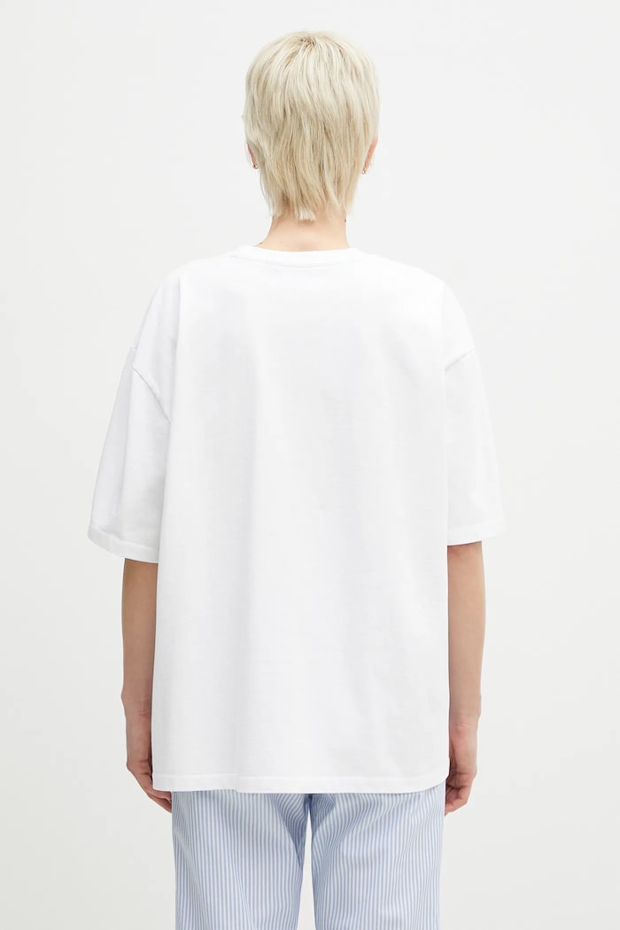Одежда Хлопковая футболка Fiorucci Curly Lollipop Logo Boxy Fit T-Shirt U02SPTSH103CJ01WH10 белый