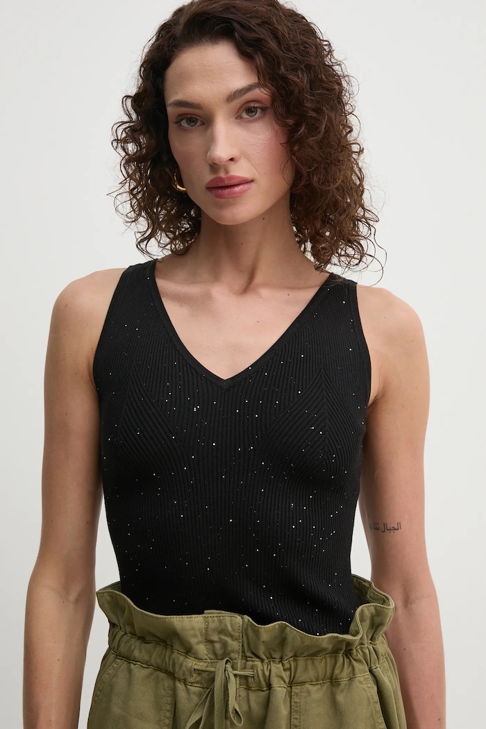 Guess top EDEN szpic czarny W5RR18.Z34O0