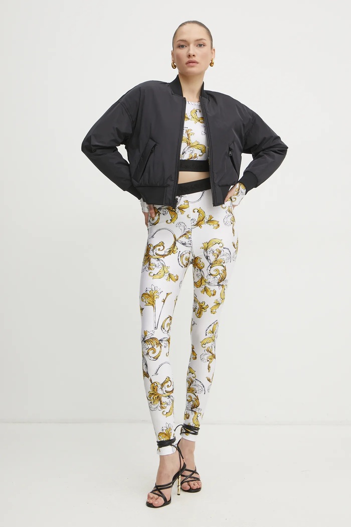 Tričko s dlouhým rukávem Versace Jeans Couture 78HAH218.JS470 bílá SS25
