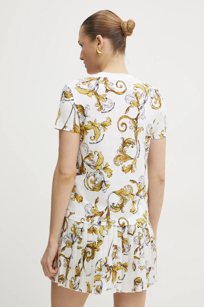 Îmbrăcăminte Versace Jeans Couture tricou 78HAH613.JS458 alb