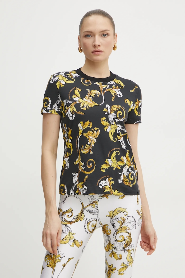 Majica kratkih rukava Versace Jeans Couture regular crna 78HAH613.JS458