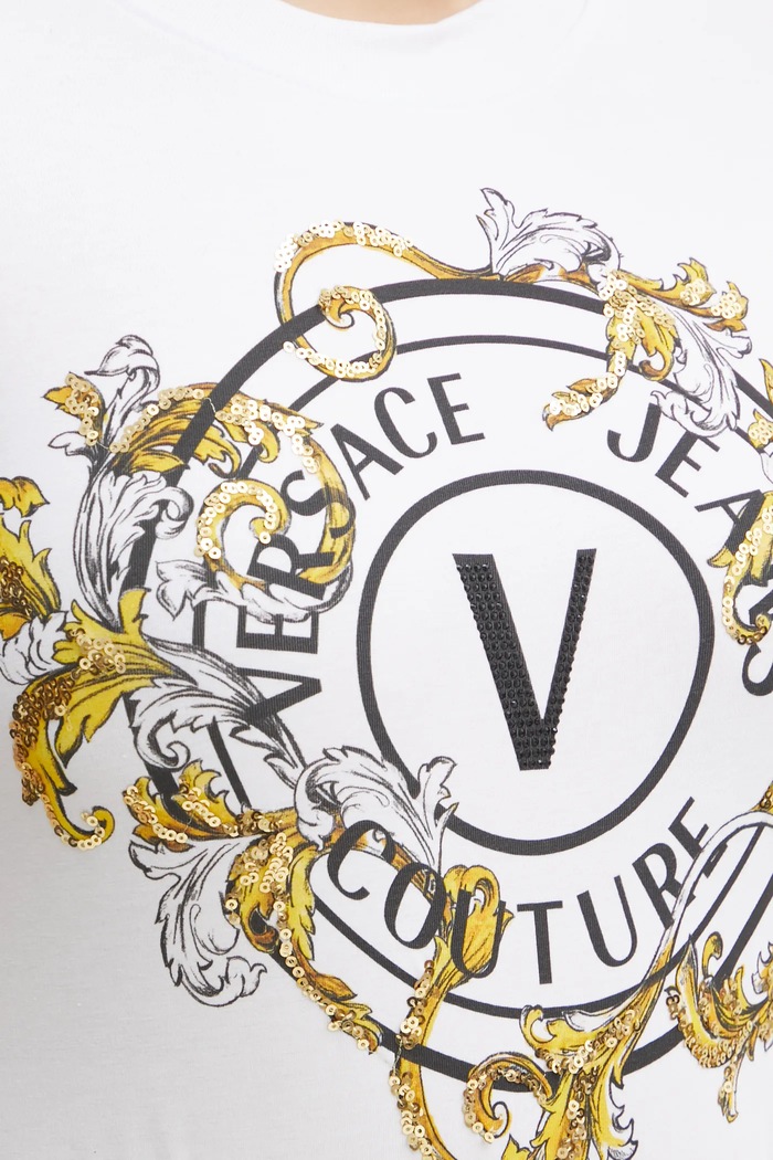 Versace Jeans Couture tricou 78HAHC01.CJ02C alb