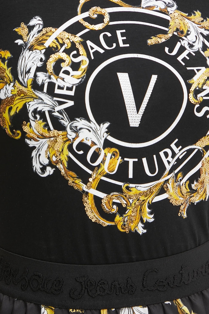 Tričko Versace Jeans Couture 78HAHC01.CJ02C čierna