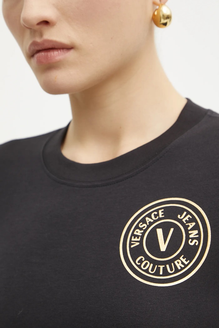 Tričko Versace Jeans Couture 78HAHT00.CJ03T černá