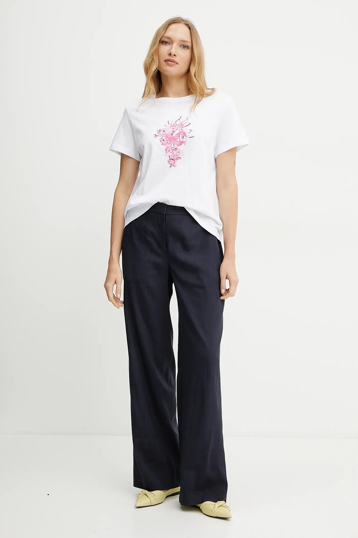 Marella pamut póló Emme by Marella 2515971042 fehér SS25